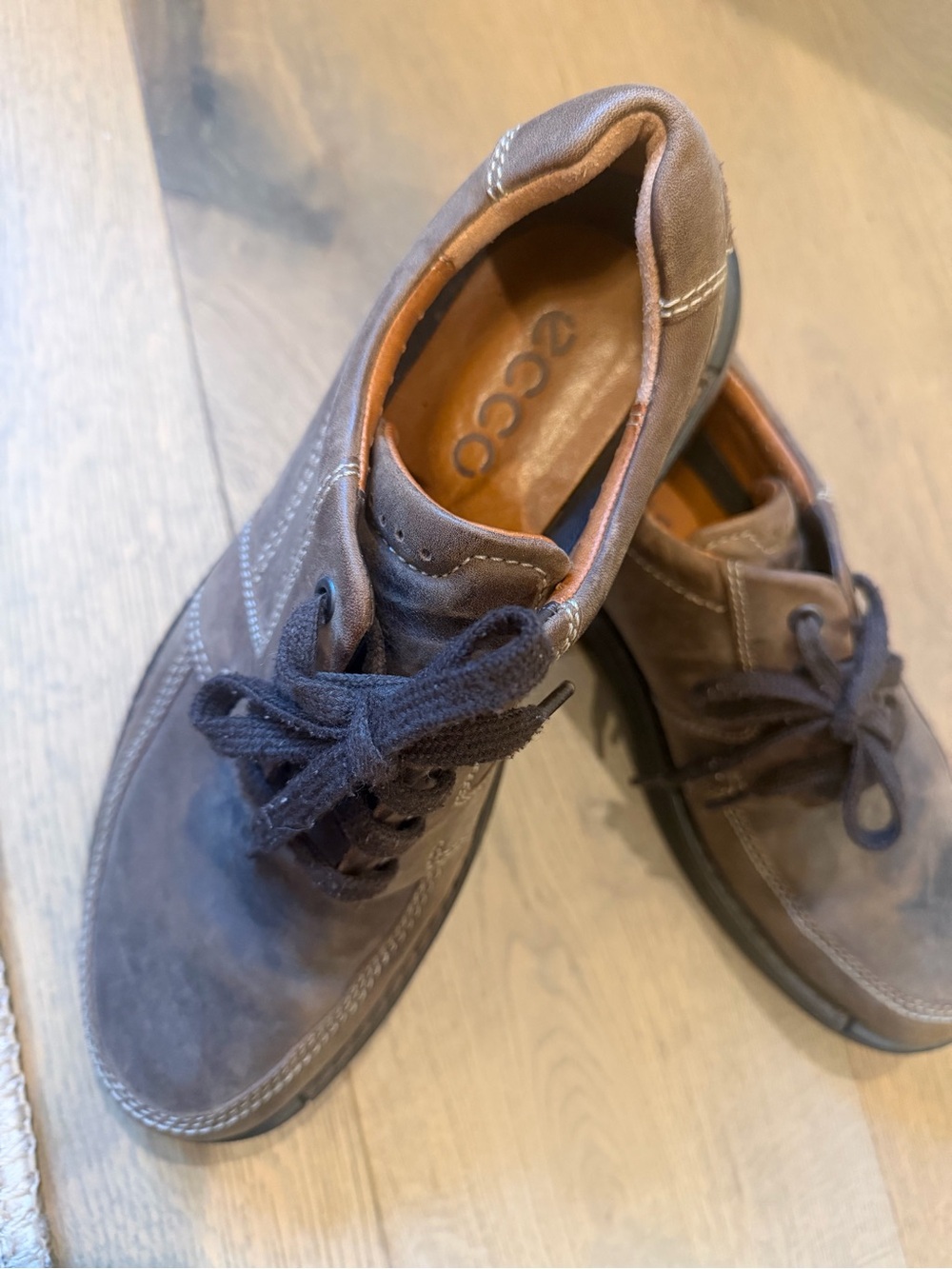 Ecco Men's Fusion II Tie Dark Brown Suede